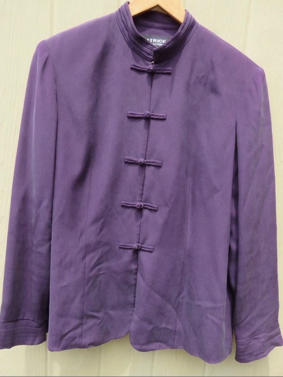 Patrick Collection Jackets & Blazers - Patrick Purple Mandarin Collar Blazer Jacket
